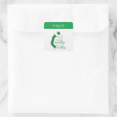 Kelly Green, ik voel me knitty. Vierkante Sticker (Tas)