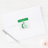Kelly Green, ik voel me knitty. Vierkante Sticker (Envelop)
