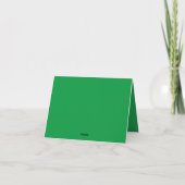Kelly Green, Irish Green Folded Bedankt Kaart (Achterkant)