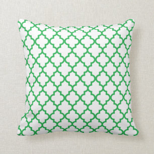 Kelly Green Lattice Pattern Pillow Kussen