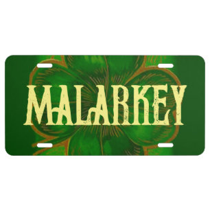 Kelly Green Lucky Clover malarkey Irish Amer BS Nummerplaat