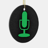 Kelly Green Microphone Keramisch Ornament (Rechts)