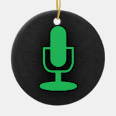 Kelly Green Microphone Keramisch Ornament (Voorkant)