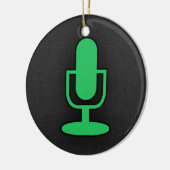 Kelly Green Microphone Keramisch Ornament (Links)