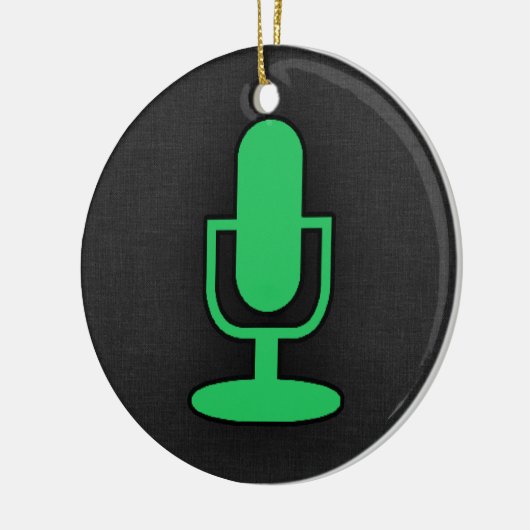 Kelly Green Microphone Keramisch Ornament (Links)