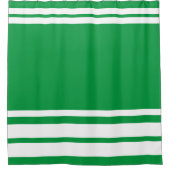 Kelly Green: Moderne lijnen in wit Douchegordijn (Voorkant)