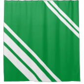 Kelly Green: Moderne lijnen in wit Douchegordijn (Voorkant)