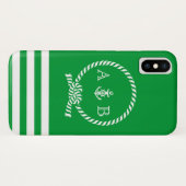 Kelly Green Nautical Rope en Anchor Monogrammed Case-Mate iPhone Case (Achterkant (horizontaal))