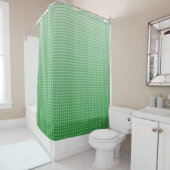 Kelly Green Ombre Gingham Douchegordijn (In situ)