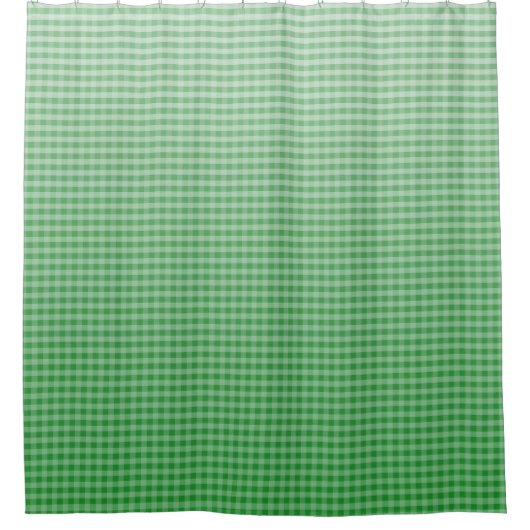 Kelly Green Ombre Gingham Douchegordijn (Voorkant)