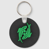 Kelly Green Pisces Sleutelhanger (Voorkant)