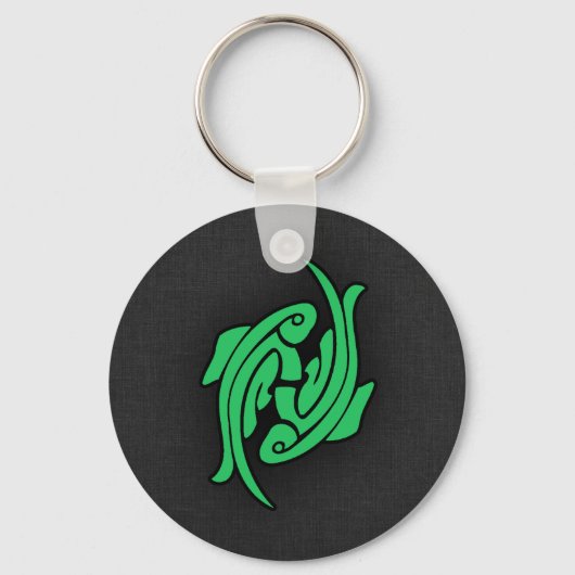 Kelly Green Pisces Sleutelhanger (Voorkant)
