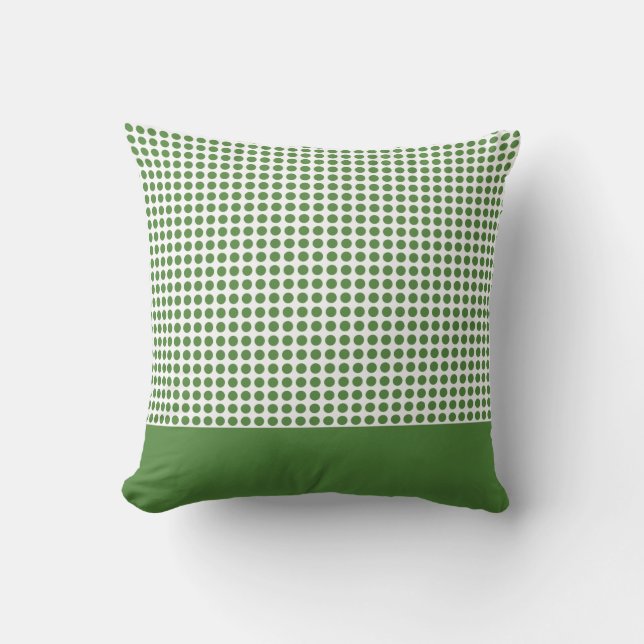 Kelly Green Polka Dots Pattern Kussen (Voorkant)