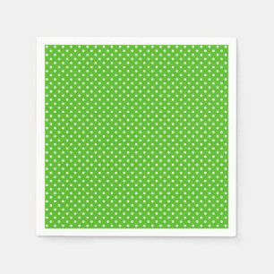 Kelly Green Polkadot Design Napkins Servet
