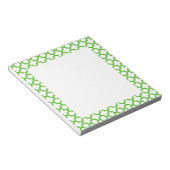 Kelly Green Quatrefoil Pattern Notitieblok (Schuin)