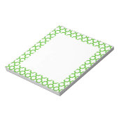 Kelly Green Quatrefoil Pattern Notitieblok (Linkerzijde)