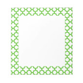 Kelly Green Quatrefoil Pattern Notitieblok (Voorkant)