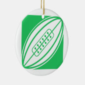 Kelly Green Rugby Keramisch Ornament (Rechts)