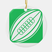 Kelly Green Rugby Keramisch Ornament (Voorkant)