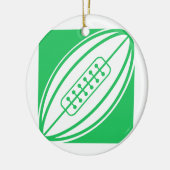 Kelly Green Rugby Keramisch Ornament (Links)