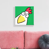 Kelly Green SERIOUS CHICKEN door Sandra Boynton Canvas Afdruk (Insitu (Woonkamer))