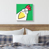 Kelly Green SERIOUS CHICKEN door Sandra Boynton Canvas Afdruk (Insitu (Slaapkamer))