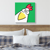 Kelly Green SERIOUS CHICKEN door Sandra Boynton Canvas Afdruk (Insitu (Slaapkamer))