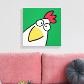 Kelly Green SERIOUS CHICKEN door Sandra Boynton Canvas Afdruk (Insitu (Woonkamer))