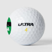 Kelly Green Shamrock Design White Shamrock A01 Golfballen (Logo)