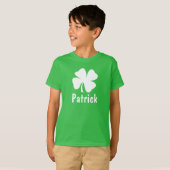 Kelly Green Shamrock Naam St. Patrick Jongens T-shirt (Voorkant volledig)