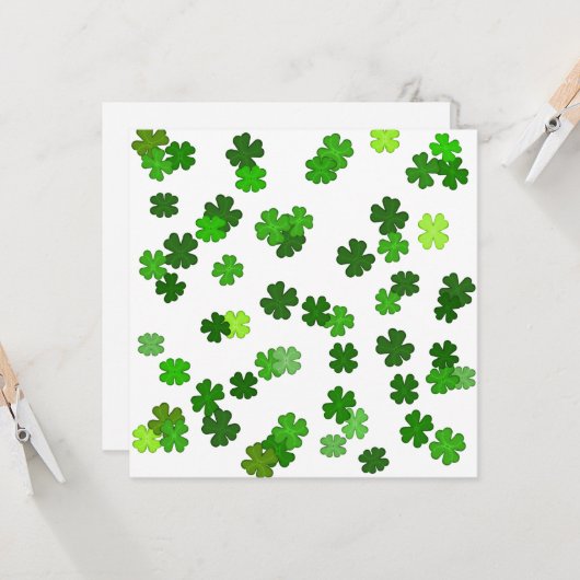 Kelly green "Shamrocks Falling" (Voorkant / Achterkant in situ)