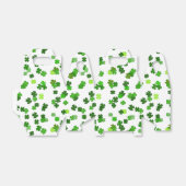 Kelly green "Shamrocks Falling" Bedankdoosjes (Uitgevouwen)