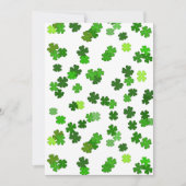 Kelly green "Shamrocks Falling" Bedankkaart (Voorkant)