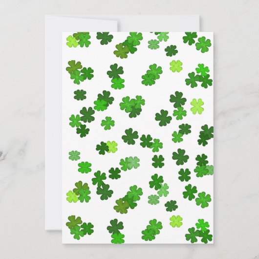 Kelly green "Shamrocks Falling" Bedankkaart (Voorkant)