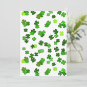 Kelly green "Shamrocks Falling" Bedankkaart (Staand voorkant)