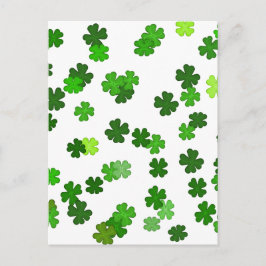 Kelly green "Shamrocks Falling" Briefkaart