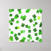 Kelly green "Shamrocks Falling" Canvas Afdruk (Voorkant)
