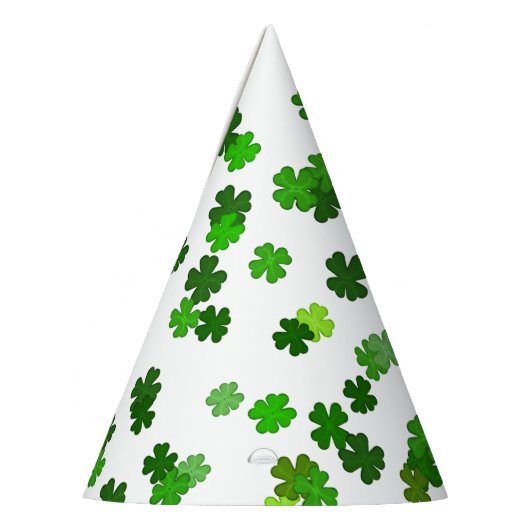 Kelly green "Shamrocks Falling" Feesthoedjes (Links)