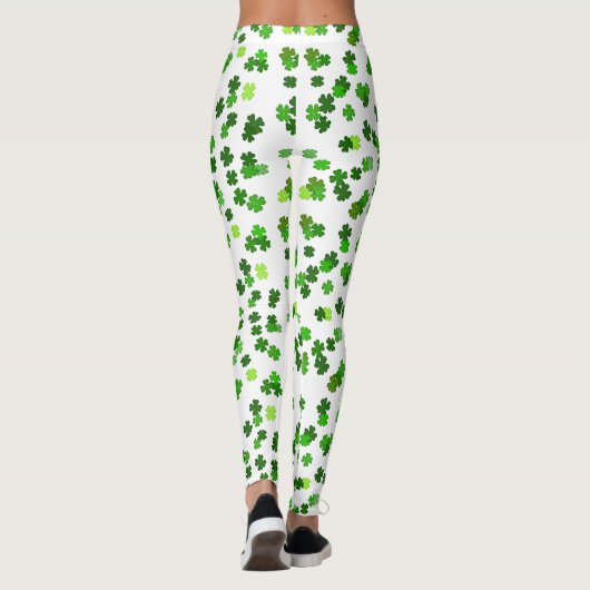 Kelly green "Shamrocks Falling" Leggings (Achterkant)