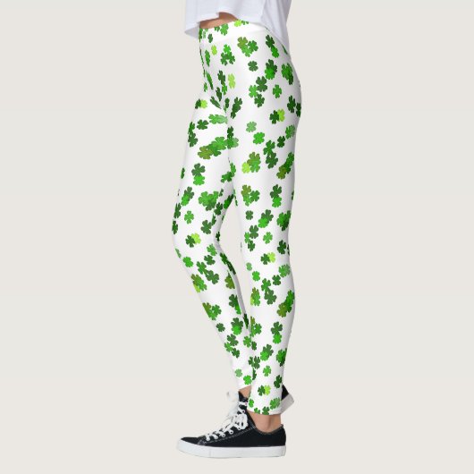 Kelly green "Shamrocks Falling" Leggings (Links)