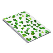 Kelly green "Shamrocks Falling" Notitieboek (Rechterzijde)