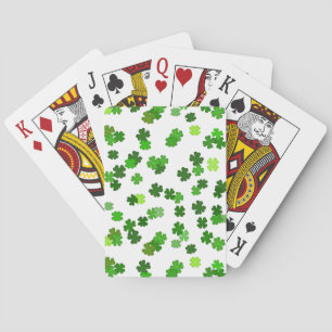 Kelly green "Shamrocks Falling" Pokerkaarten