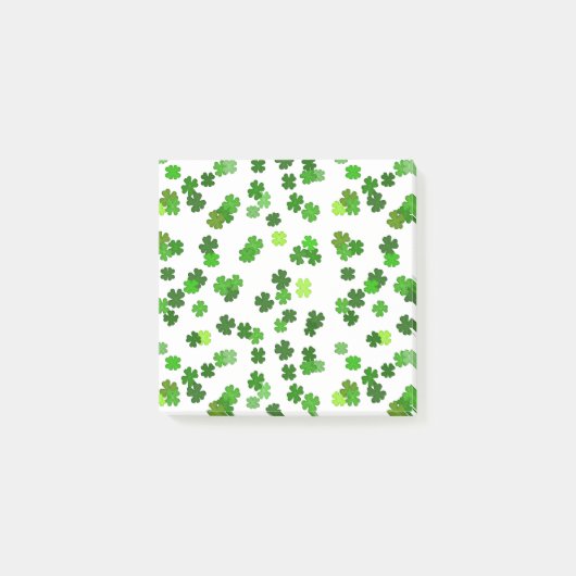 Kelly green "Shamrocks Falling" Post-it® Notes (Voorkant)