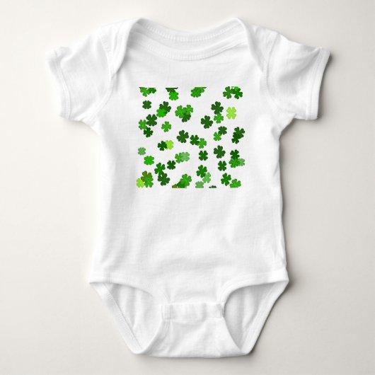 Kelly green "Shamrocks Falling" Romper (Voorkant)