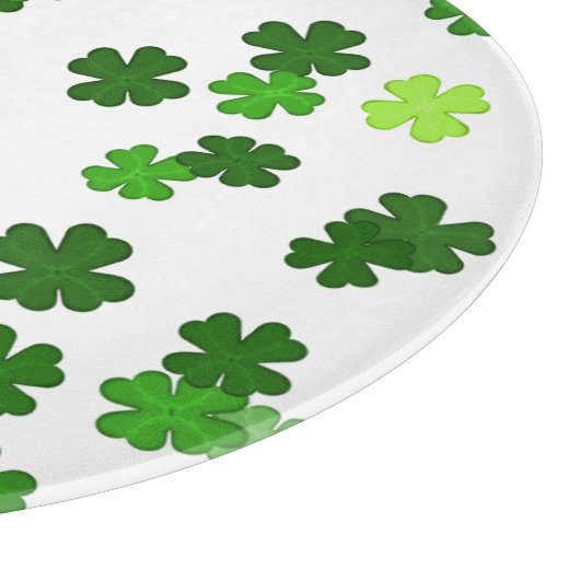 Kelly green "Shamrocks Falling" Snijplank (Hoek)