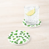 Kelly green "Shamrocks Falling" Zandsteen Onderzetter (Zijkant)