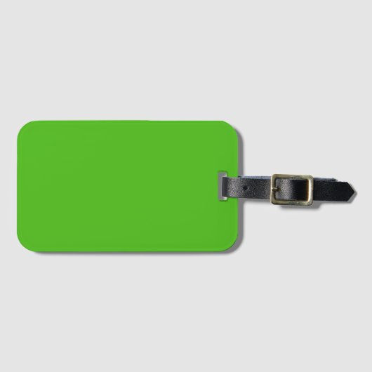 Kelly Green Solid Color Bagagelabel (Voorkant (horizontaal))