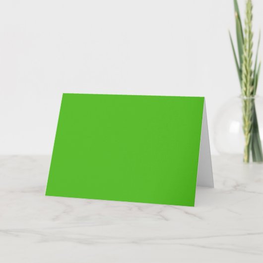 Kelly Green Solid Color Bedankkaart (Voorkant)
