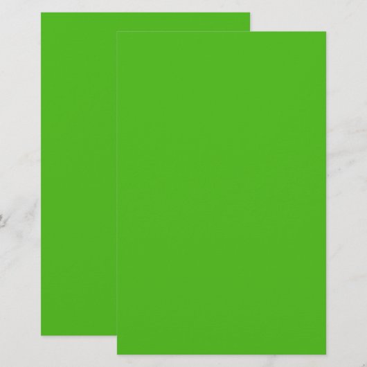 Kelly Green Solid Color Briefpapier (Voorkant / Achterkant)