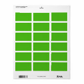 Kelly Green Solid Color Etiket (Full Sheet)